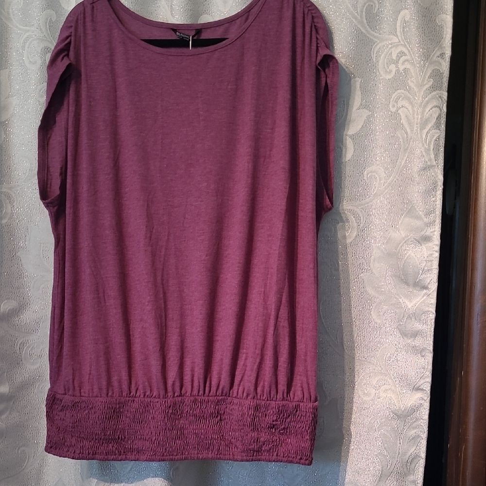 Bloom Pink Ribbed Blouse Relaxed Fit